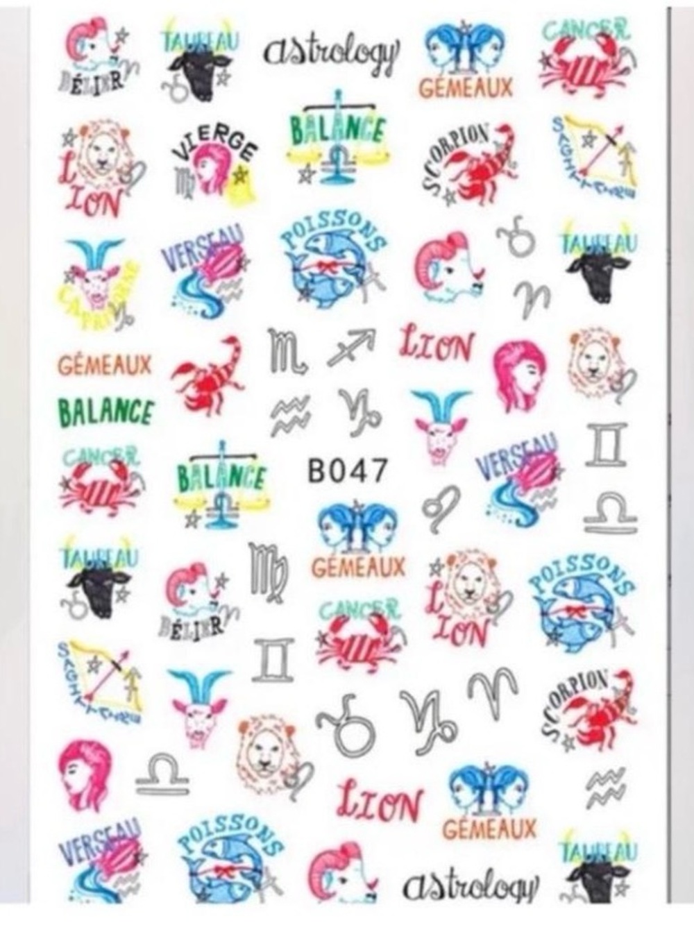 $1 Astrology Nail Stickers $1 WITH ANY $10 ORDER OR MORE